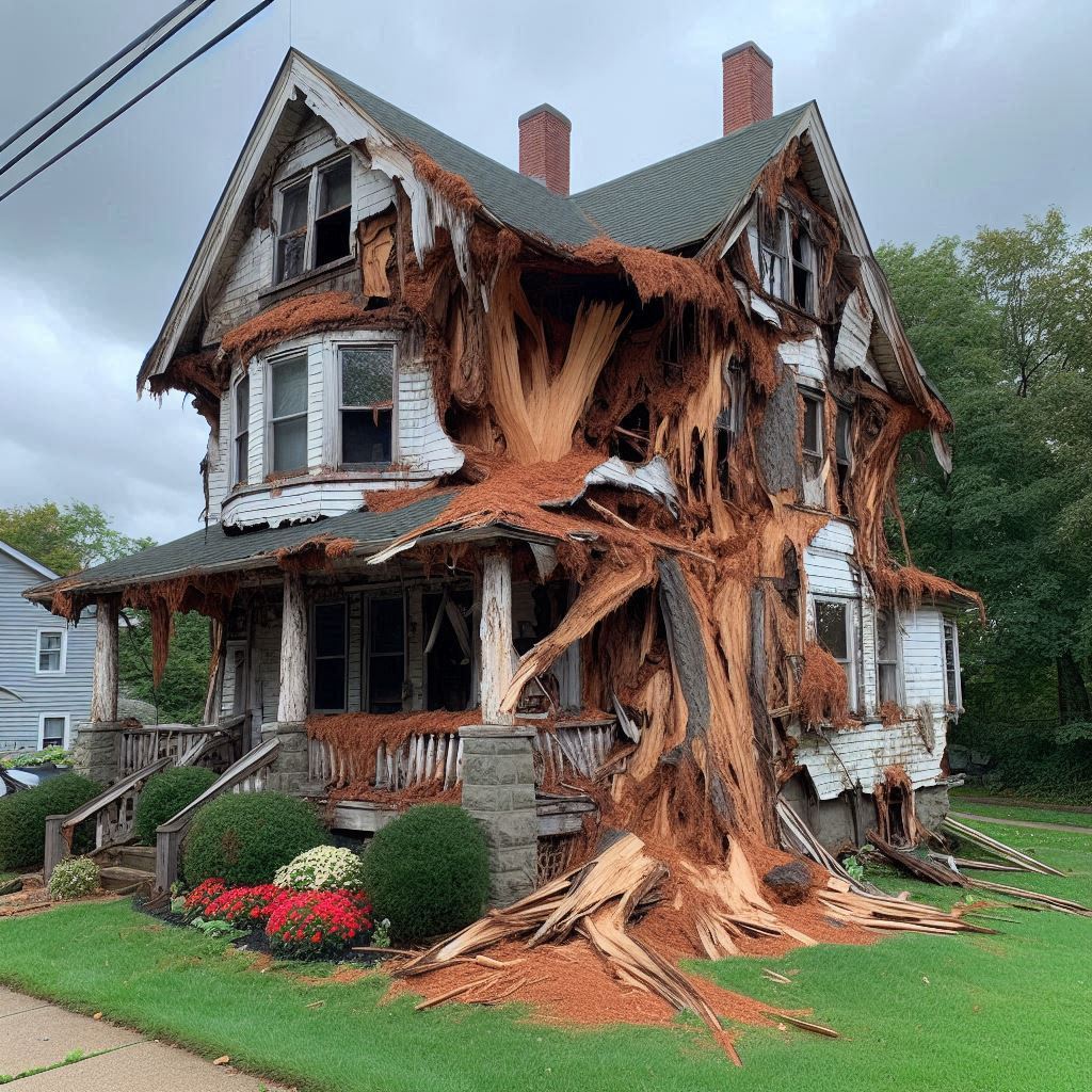 Signs Your Willowbrook Home Needs a Tree Inspection Blog Article - Tree with visible damage, including broken branches and signs of disease near an Willowbrook home